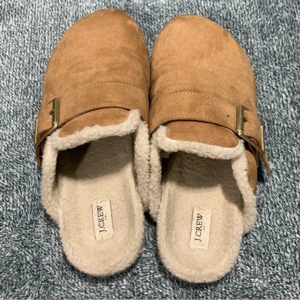 J. CREW - Sueded Sherpa Mules